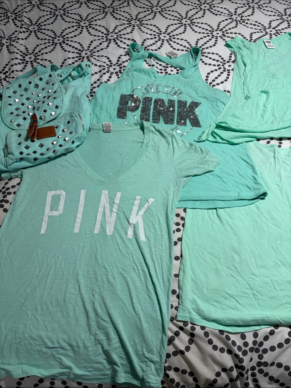 Pink bundle- 4tops and backpack